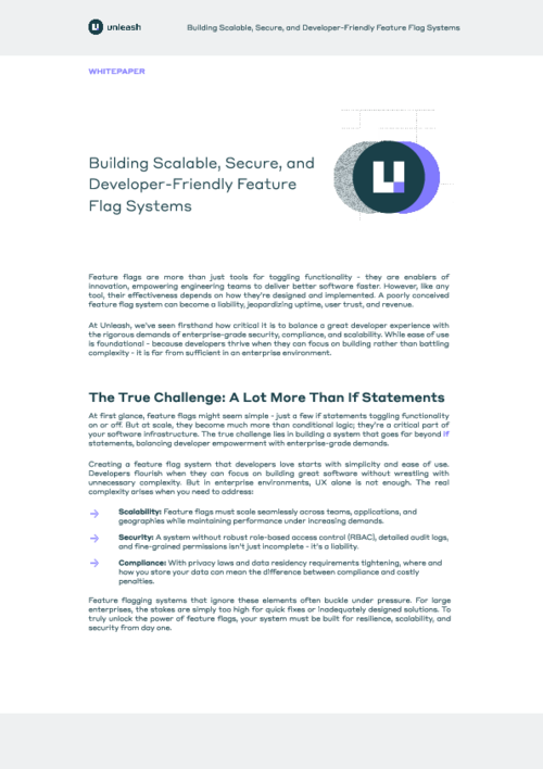 Building Scalable, Secure, and Developer-Friendly Feature Flag Systems