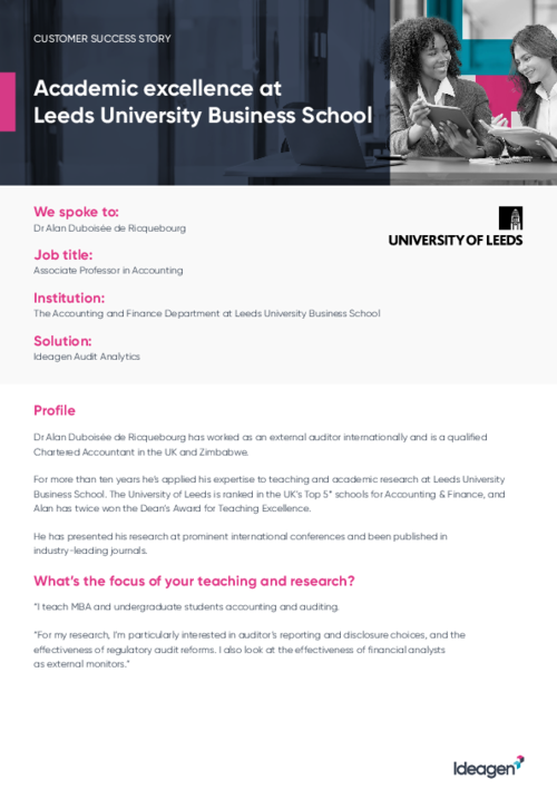 Academic excellence at Leeds University Business School