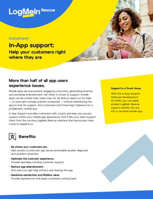 LogMeIn Rescue In-App Support Overview