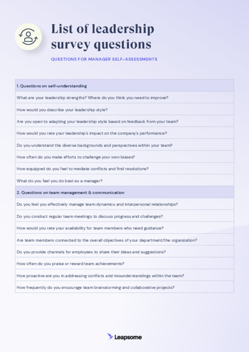 Leadership Survey Questions