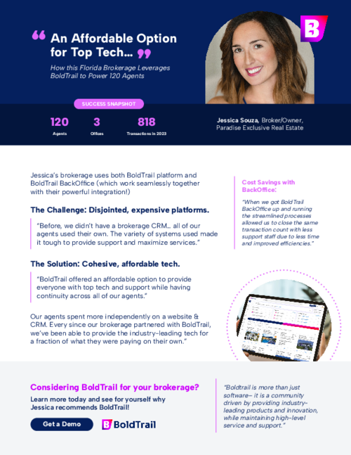 An Affordable Option for Top Tech: How this Florida Brokerage Leverages BoldTrail to Power 120 Agents
