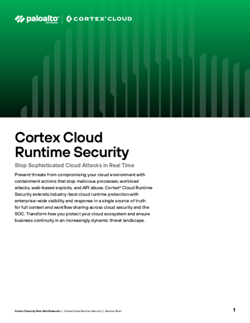 Cortex Cloud – Runtime Security Datasheet