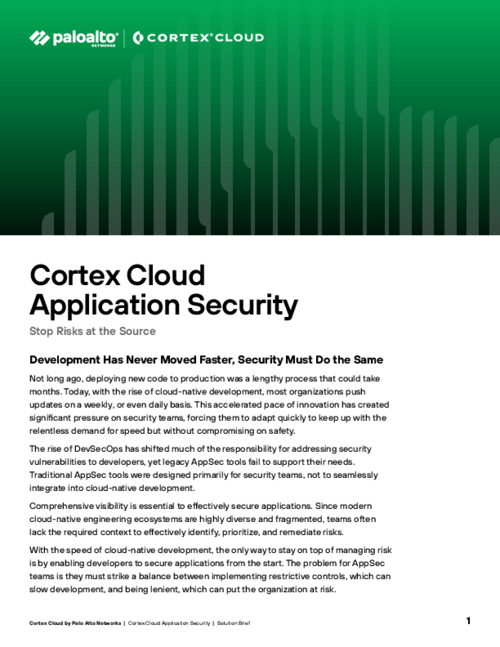 Cortex Cloud – Application Security Datasheet