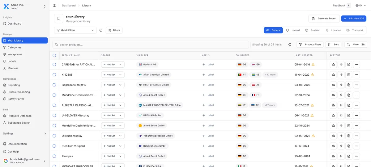 NextSDS screenshot