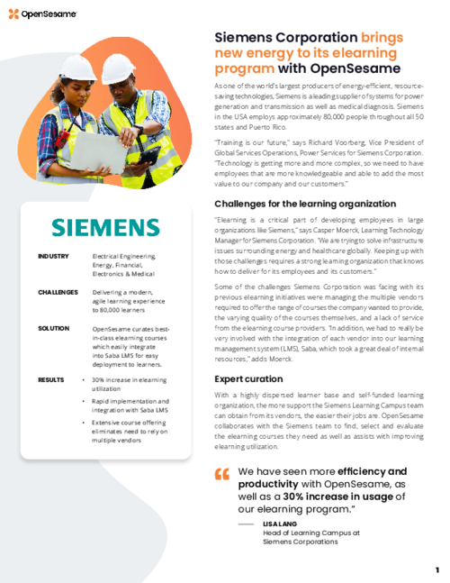 Siemens Customer Success Story