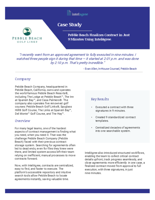 Pebble Beach Case Study