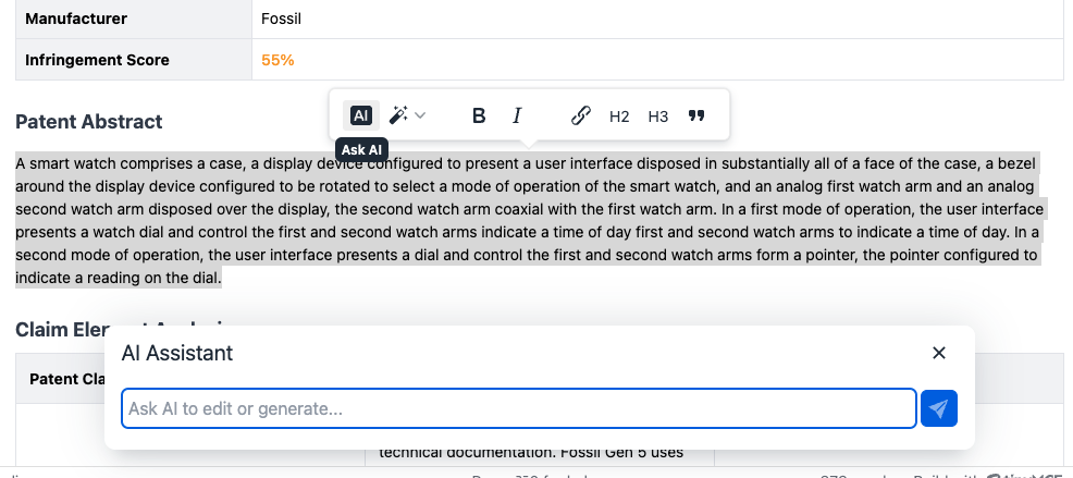 Patent Watch screenshot