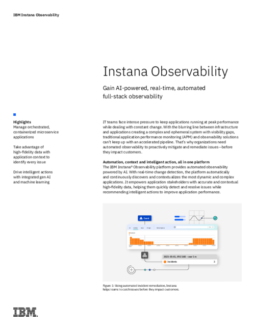 IBM Instana Observability Solution Brief