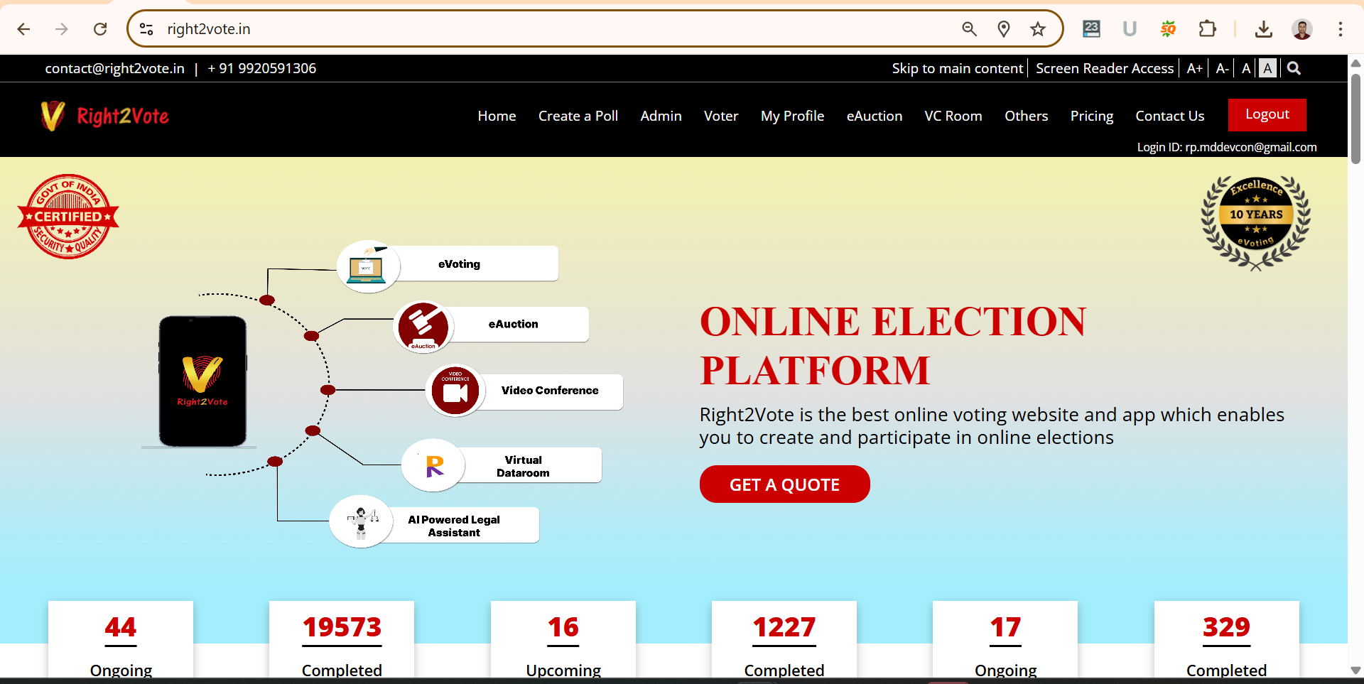 Online Election, eVoting, Online Voting screenshot