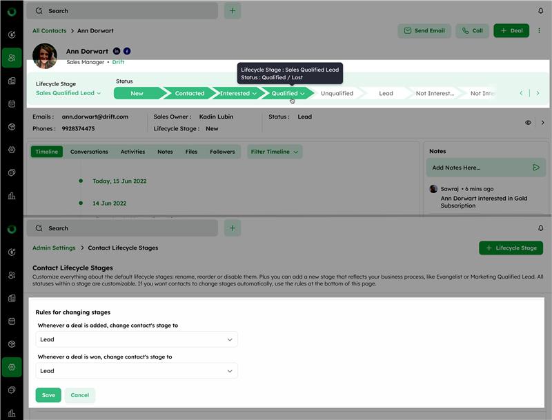 Twozo CRM screenshot