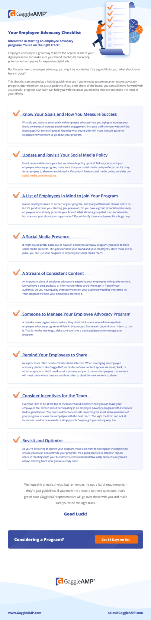Step by Step Employee Advocacy Checklist