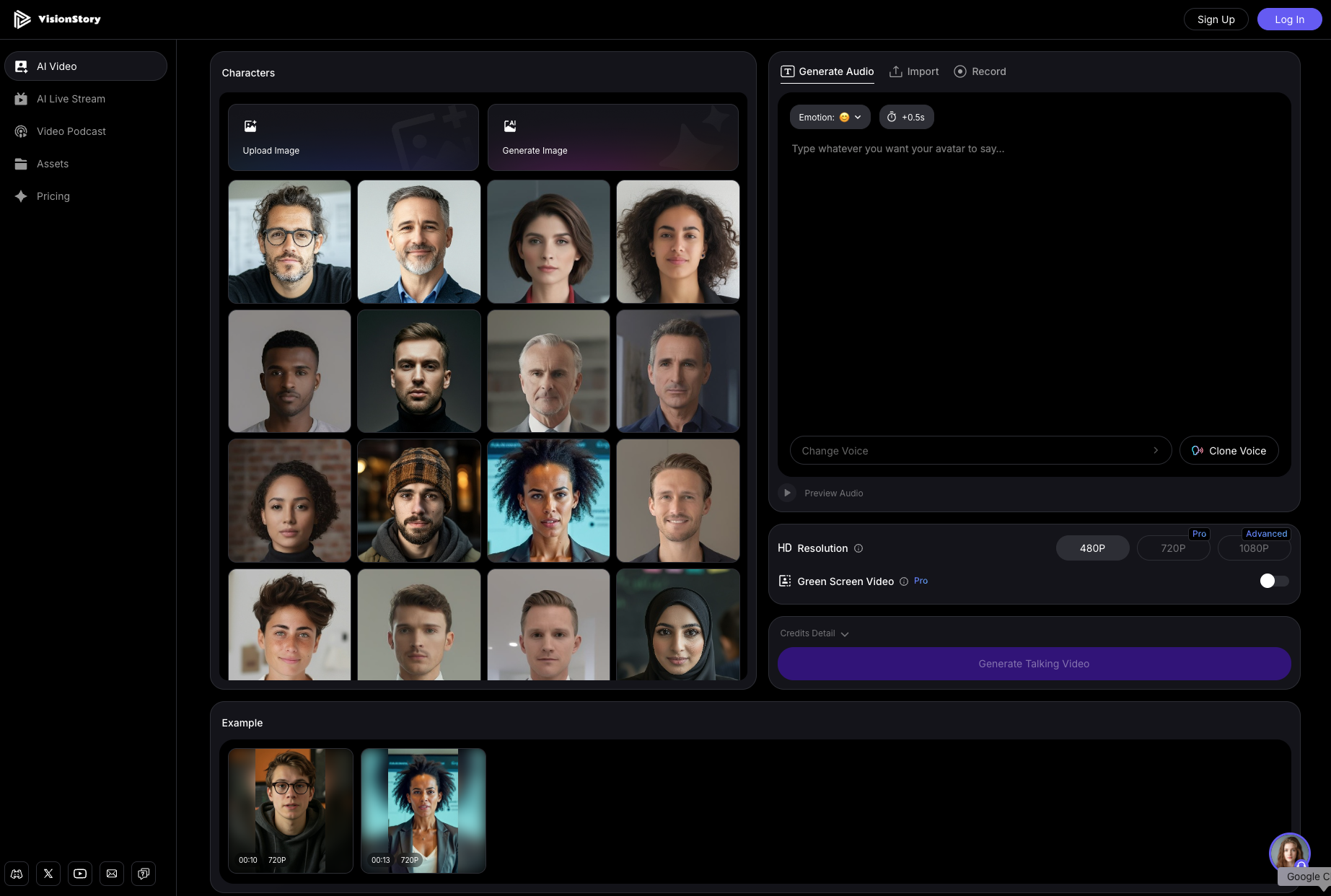 VisionStory AI preview