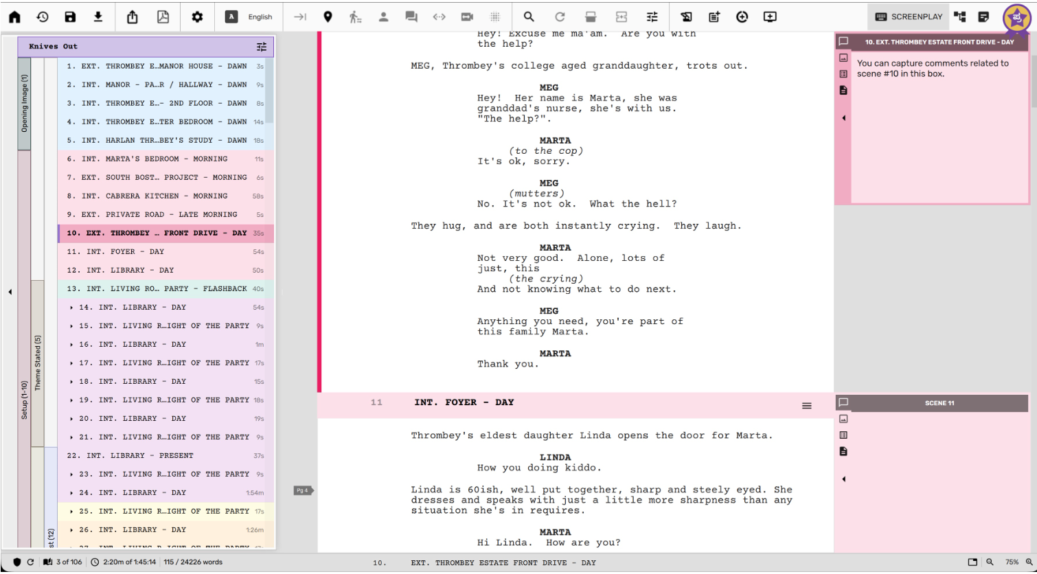 Scrite screenshot