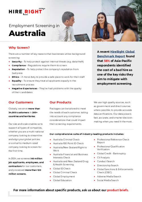 Employment Screening in Australia