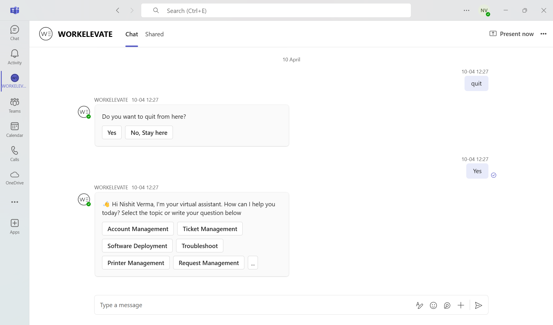 Workelevate AI Copilot preview