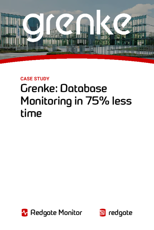 Grenke | “The time we save with Redgate Monitor is massive. It also provides us with clearly visible metrics, explanations and evaluation aids to helps us make quick decisions”