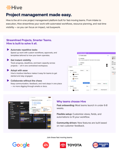 Hive One Pager