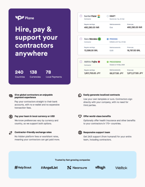 Hire, Pay & Support Your Contractors Anywhere