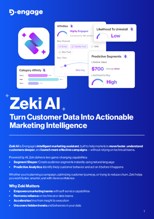 Zeki AI Overview with D•engage
