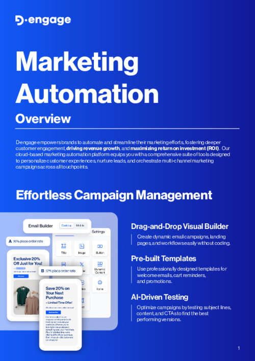 Marketing Automation Overview with D•engage
