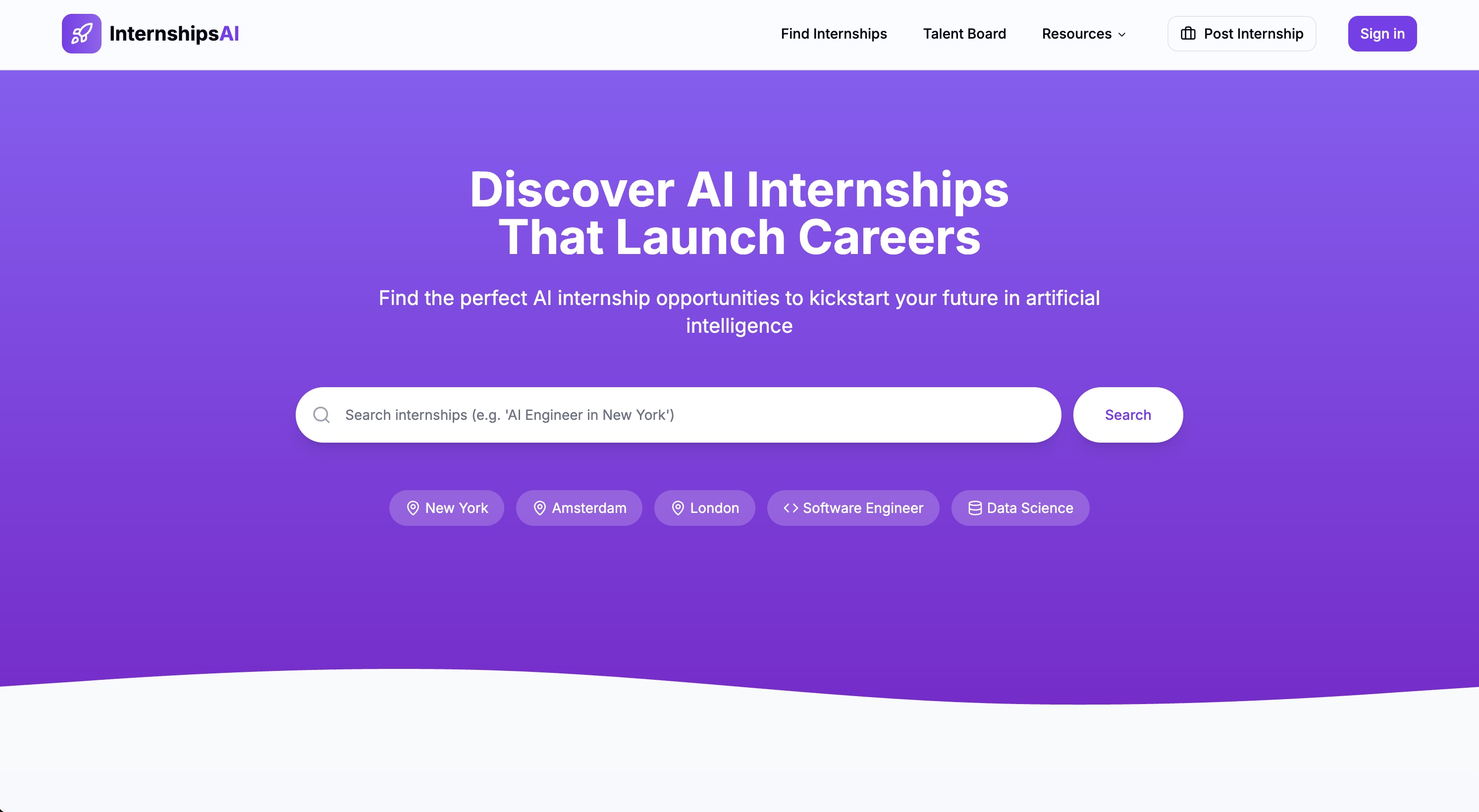 InternshipsAI screenshot