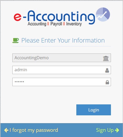 e-Accounting screenshot