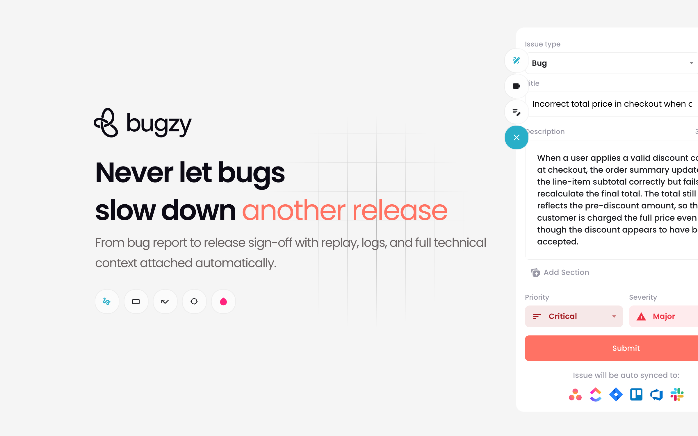 Bugzy screenshot