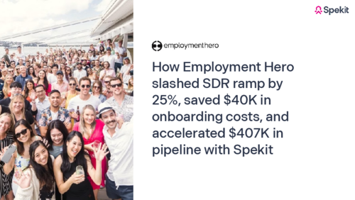 How Employment Hero slashed SDR ramp by 25%, saved $40K in onboarding costs, and accelerated $407K in pipeline