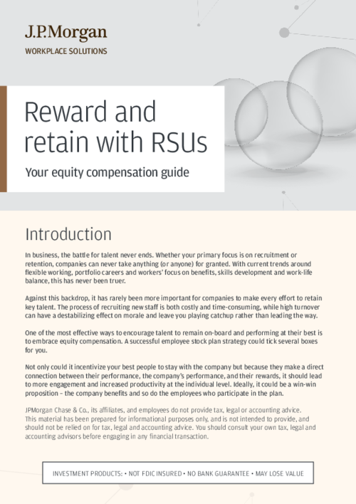 Reward and retain with RSUs