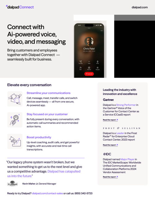 Dialpad Connect One Pager