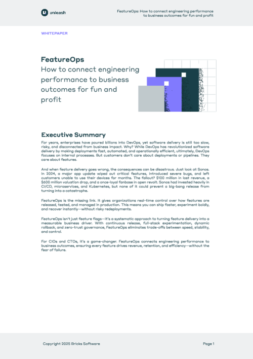 FeatureOps How to connect engineering performance to business outcomes for fun and profit