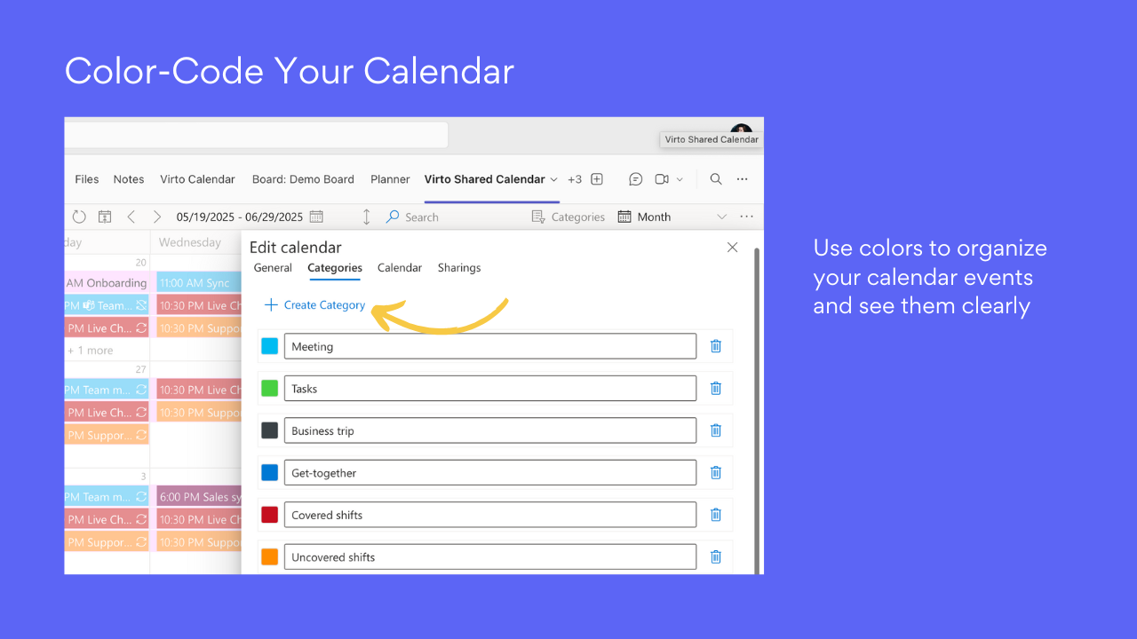 Virto Shared Calendar screenshot