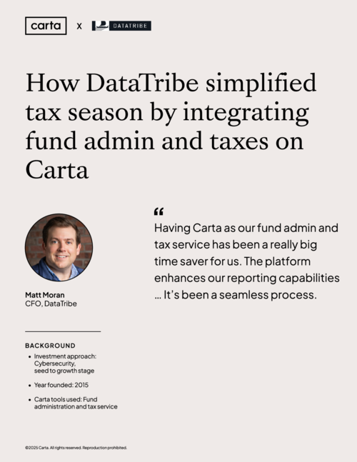 DataTribe Fund Tax Case Study
