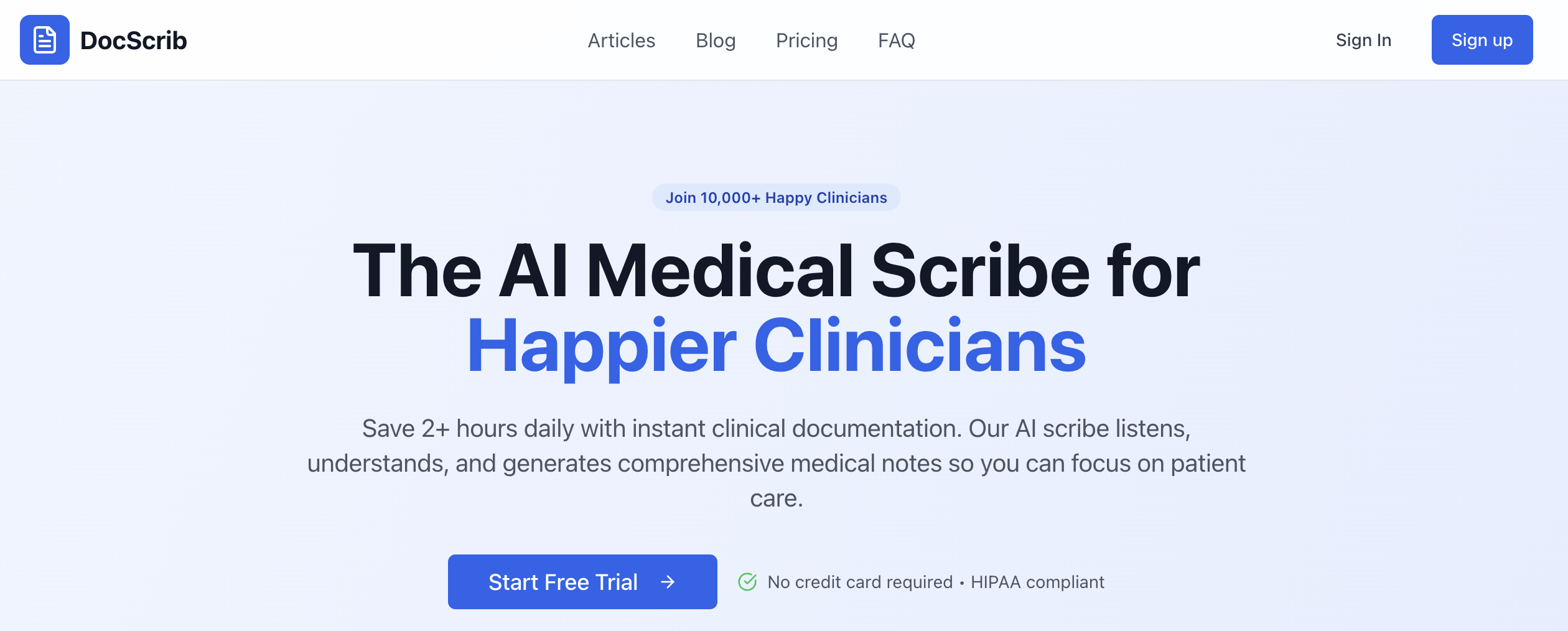DocScrib - AI medical scribe screenshot