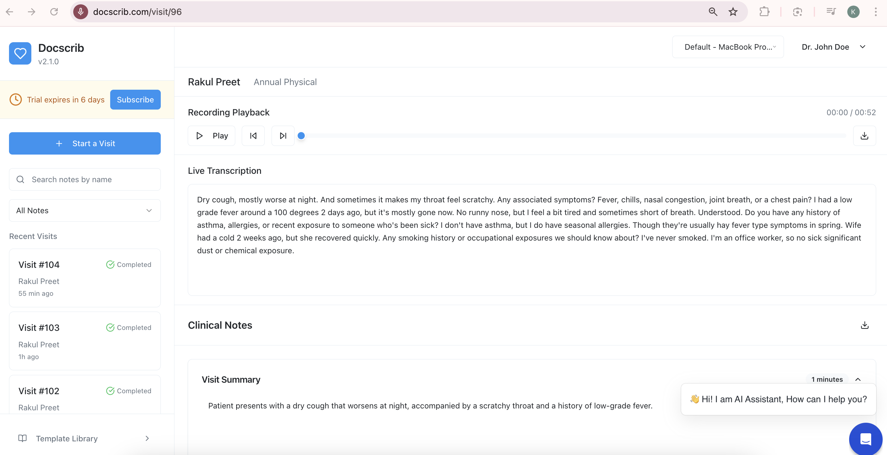 Docworks Scribe DocScrib - AI medical scribe Reviews 2026: Details, Pricing, & Features ...