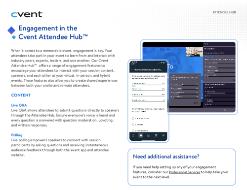 Engagement in the Cvent Attendee Hub