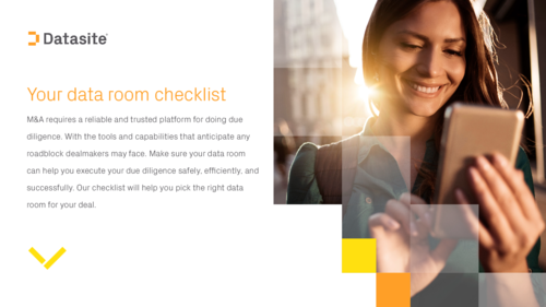 Your data room checklist - pick the right data room for your deal