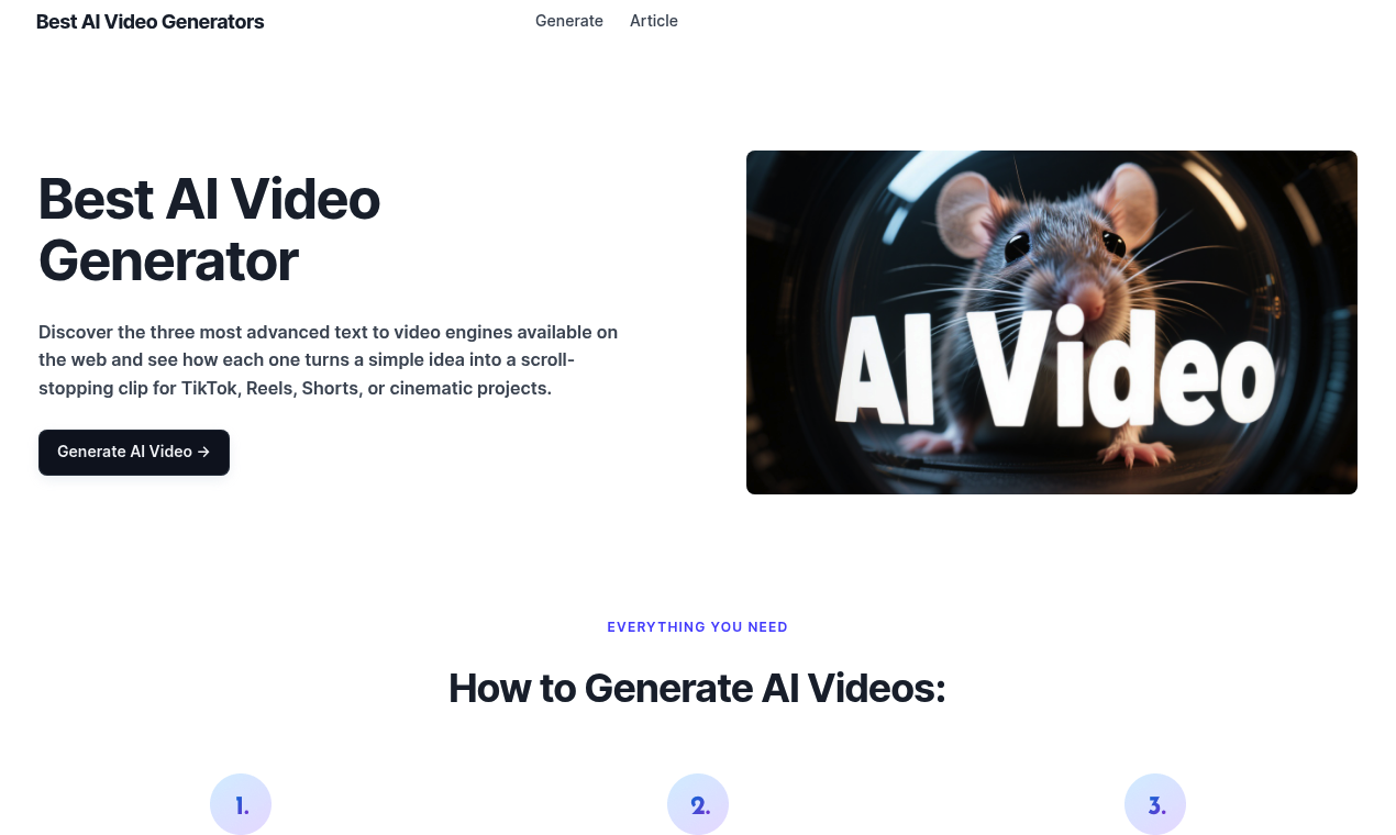 Best AI Video Generator preview