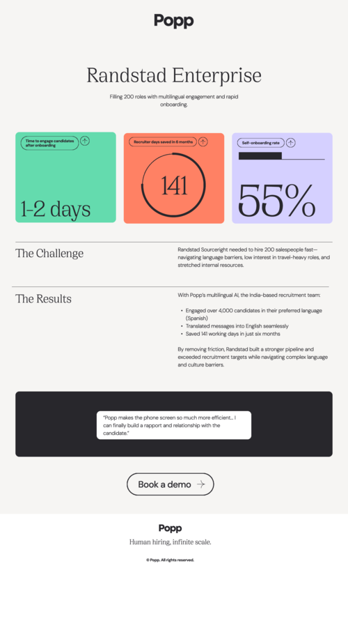 Multi-lingual engagement and rapid onboarding