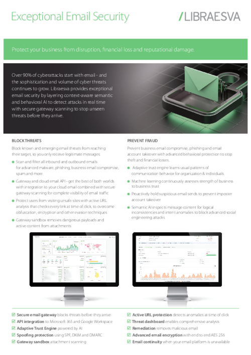 Libraesva Email Security datasheet