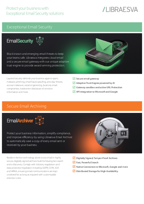 Libraesva Products datasheet