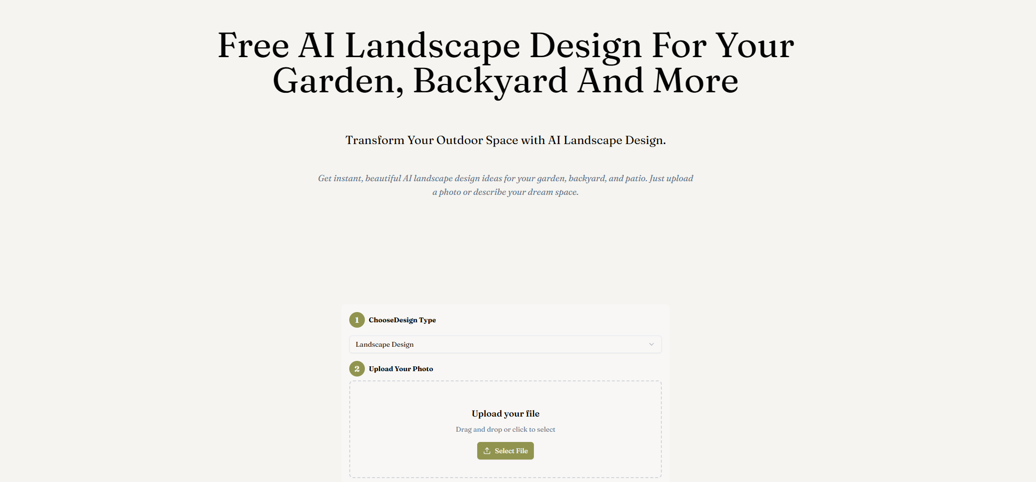AI Landscape Designer preview