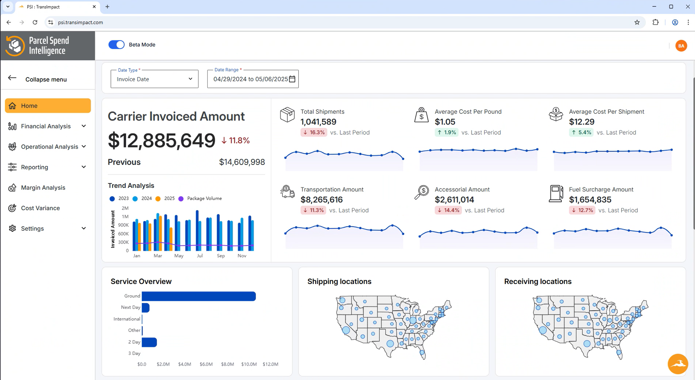 Parcel Spend Management by TransImpact screenshot