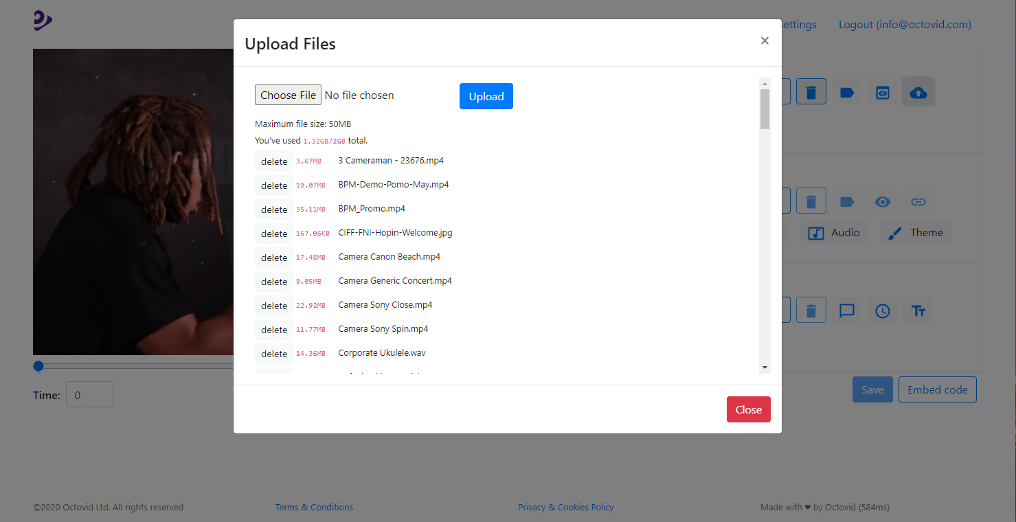 Octovid screenshot