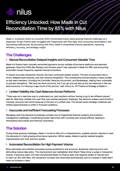 Made In Cookware - Nilus Case Study