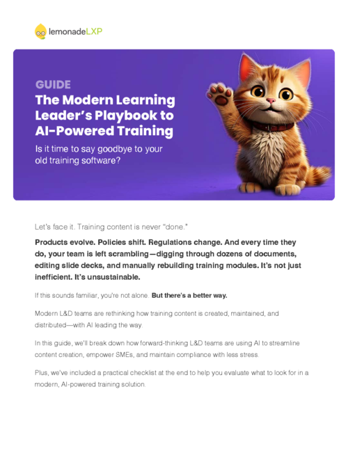 The Modern Learning Leader’s Playbook to AI-Powered Training