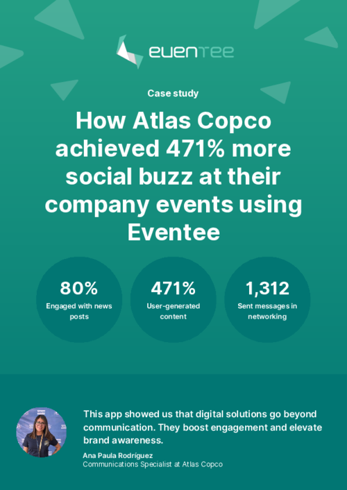 Case Study: How Atlas Copco achieved 471% more social buzz using Eventee