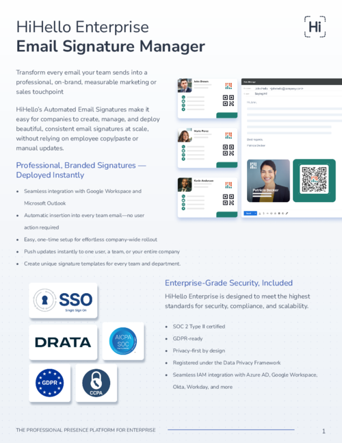 Automated Enterprise Email Signatures
