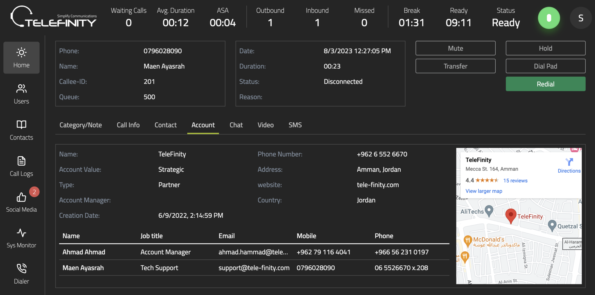 JoCall Cloud Call Center screenshot