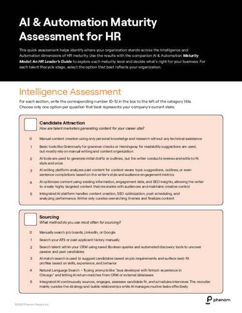 AI & Automation Maturity Assessment for HR